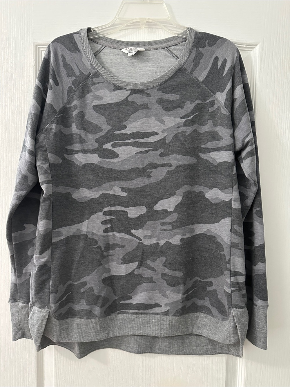 Danskin Gray Camouflage Crewneck Sweater